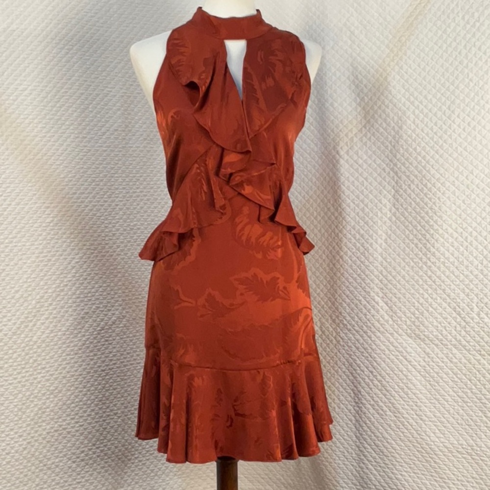 Cinq a sept tobacco burnout sleeveless maxime dress Size 10